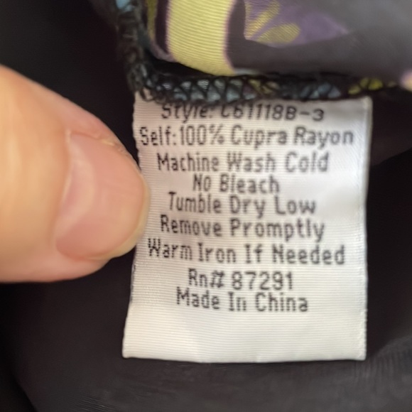 JOHNNY WAS black with floral sheer pants in size S, NWT - Picture 9 of 11